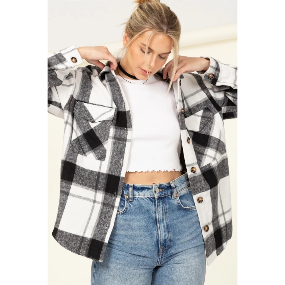 Black Plaid Shacket